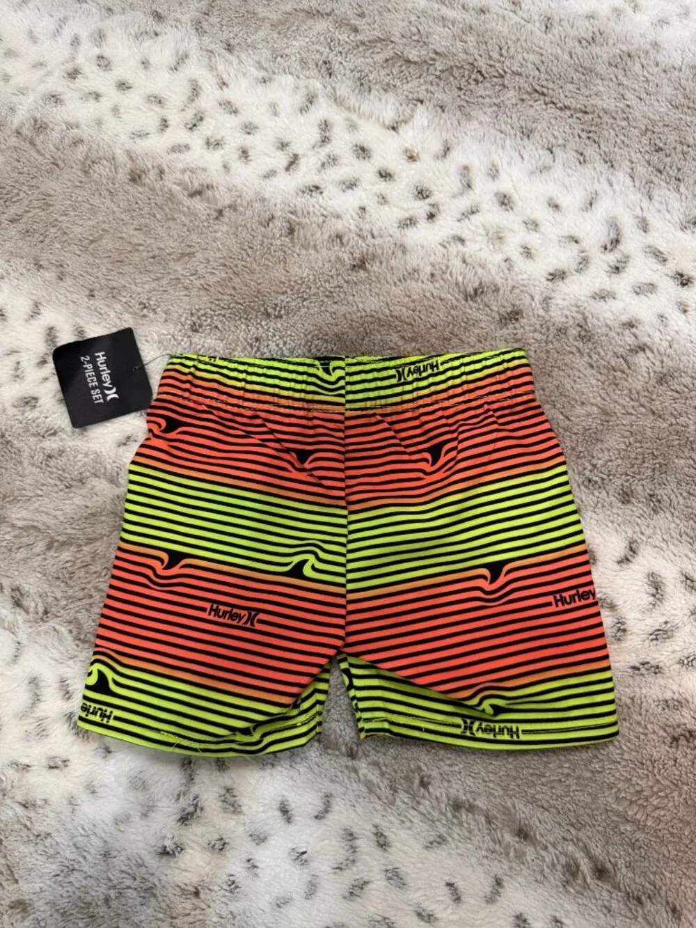 NWT! Hurley shark rashguard swim trunks set baby boys 12 months beach summer